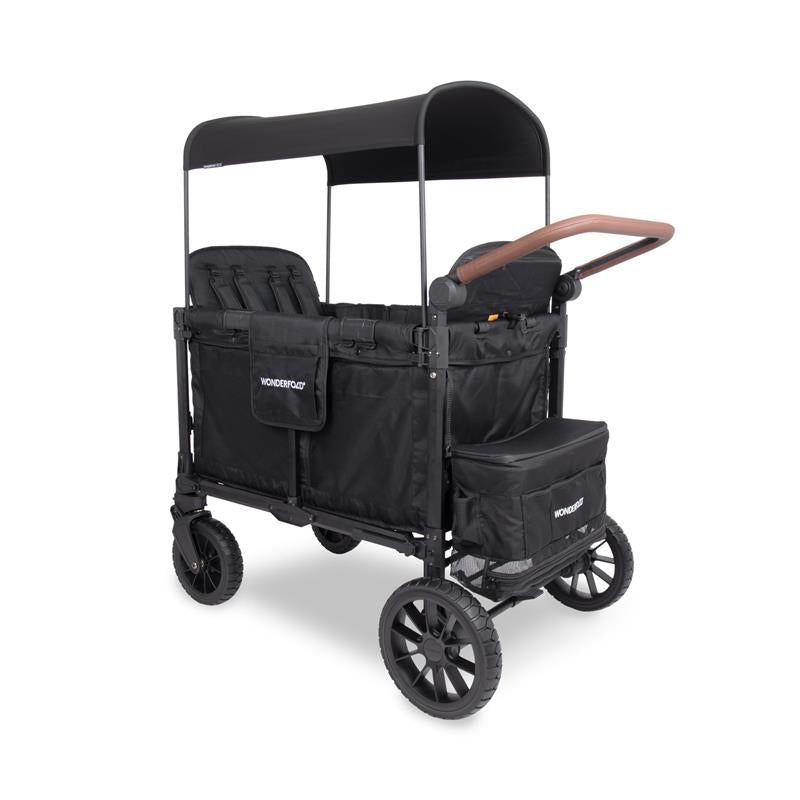 Wonderfold - W4 Luxe Pro Quad Stroller Fits Up To 4 Kids Seated Jet Black Image 6