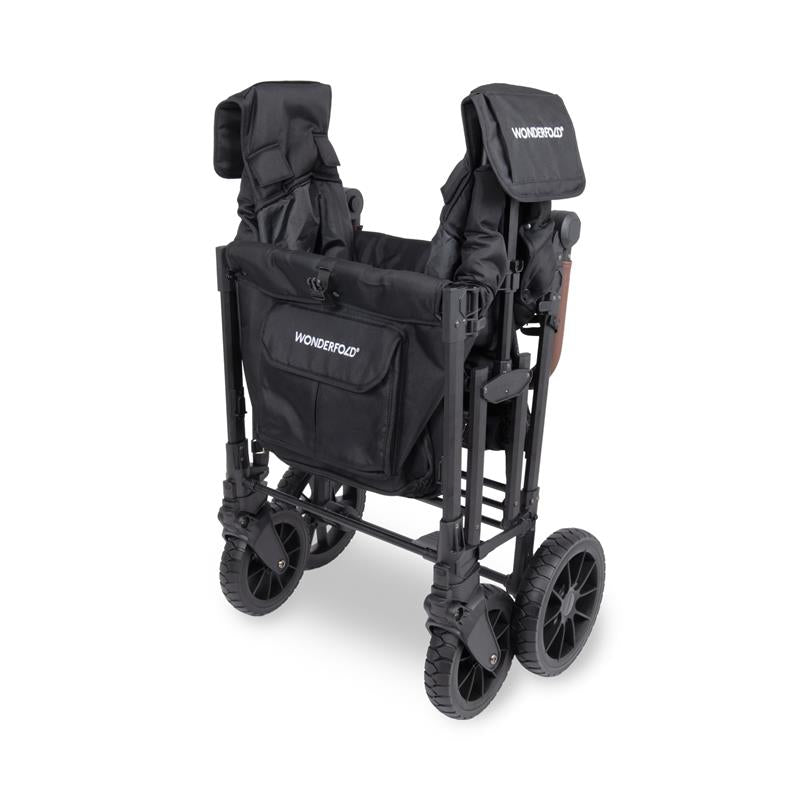 Wonderfold - W4 Luxe Pro Quad Stroller Fits Up To 4 Kids Seated Jet Black Image 9