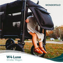 Wonderfold - W4 Luxe Quad Stroller Wagon, 4 Kids, Volcanic Black Image 6
