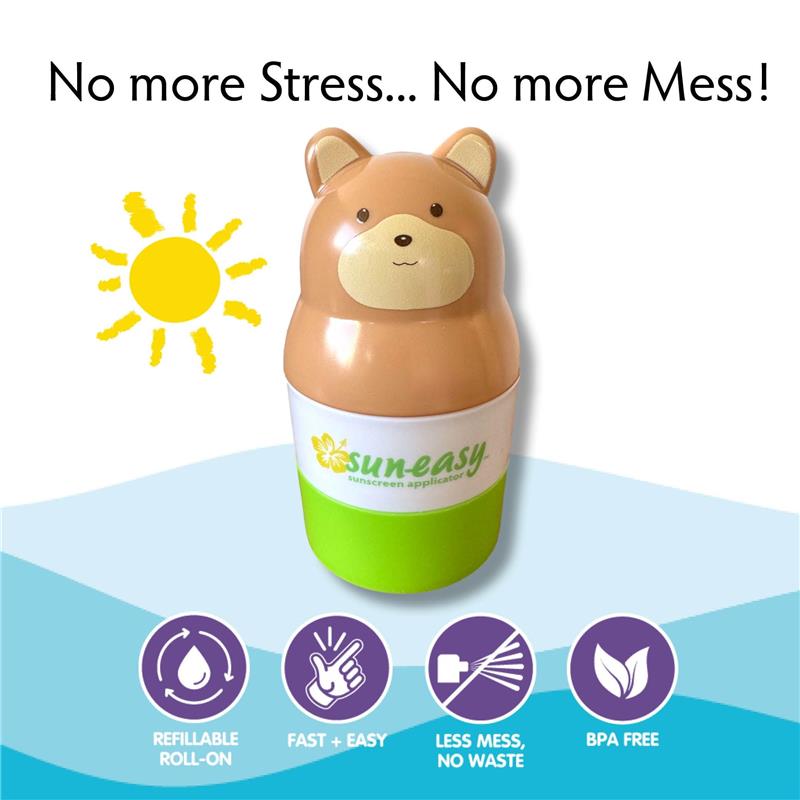 Yaya Organics - Sun-Easy Sunscreen Applicator Teddy Bear Blue Image 7