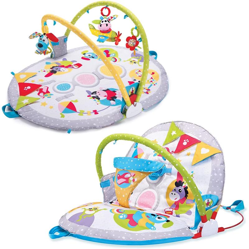 Yookidoo - Baby Gym Lay to Sit-Up Playmat, 3-in-1 Newborns Activity Center with Tummy Time Toys Image 6