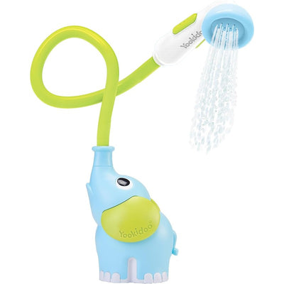 Yookidoo Elephant Baby Shower in blue and green, featuring an elephant design with a water spray function.