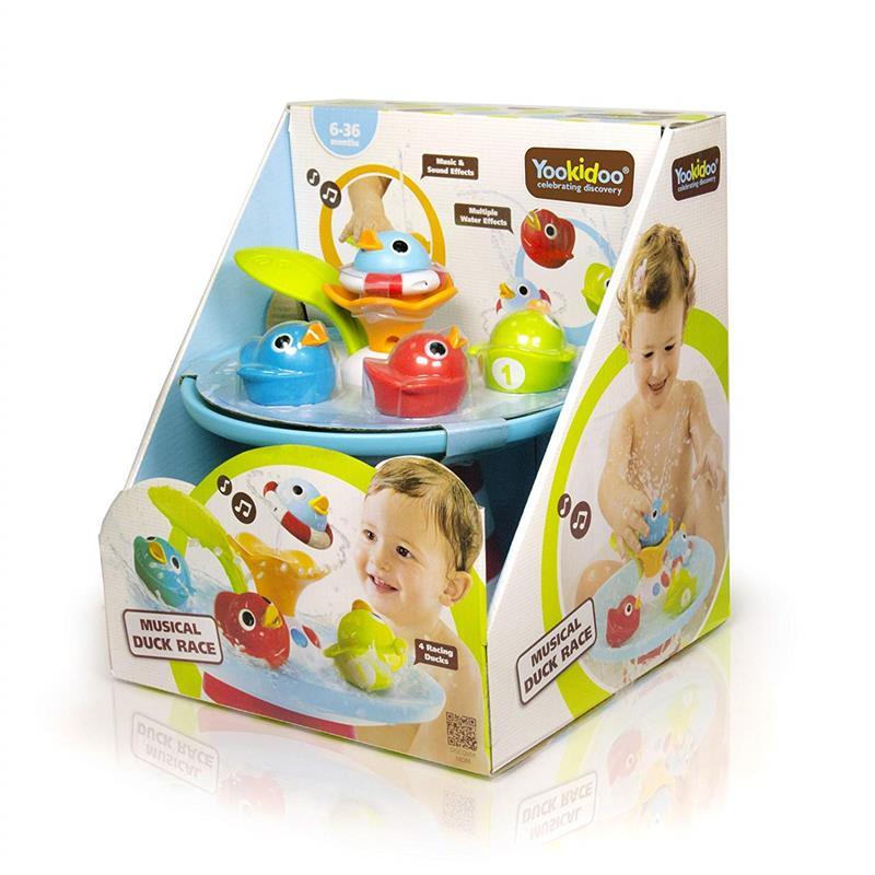 Yookidoo Musical Duck Race Baby Bath Toy with Waterfall Image 4