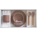 Zoli - 5Pk Silicone Kids Dishware Set, Latte Tan Image 2