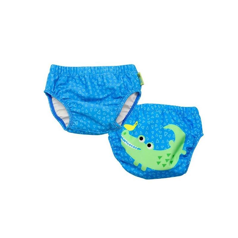 Zoocchini - Baby Knit Swim Diaper 2Pk Set, Aidan The Alligator Image 2