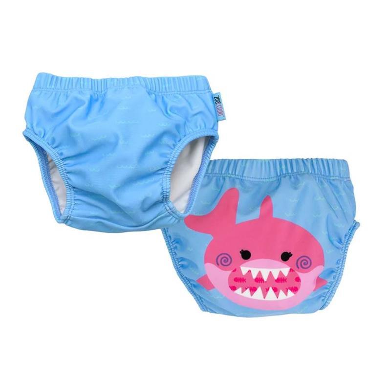 Zoocchini - Baby Knit Swim Diaper 2Pk Set, Sophie The Shark Image 3