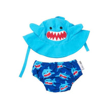 Zoocchini Baby Swim Diaper & Sun Hat Set Shark Image 1