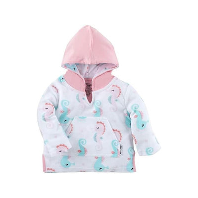 Zoocchini - Baby Terry Swim Coverup Seahorse Upf50+ , 0/12M Image 1