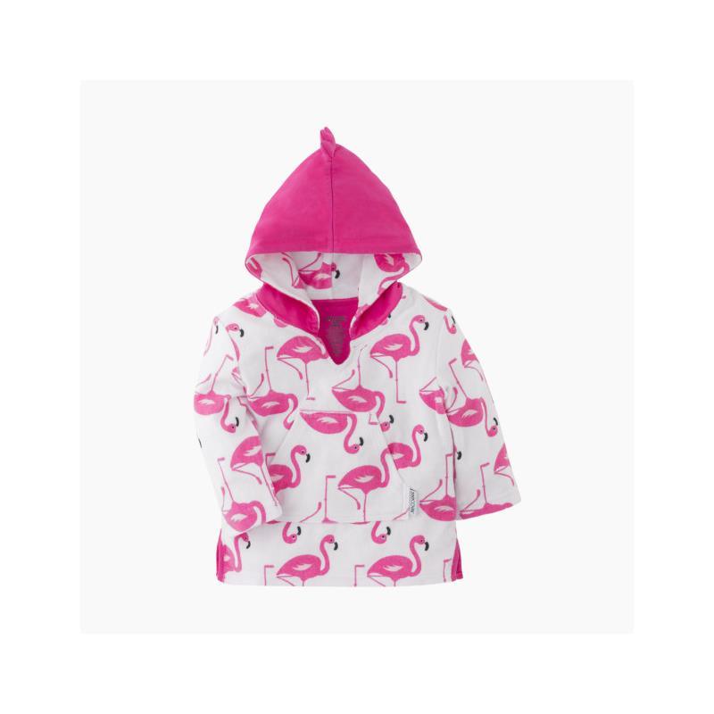 Zoocchini - Baby Terry Swim Coverup Upf50+, Flamingo Image 1