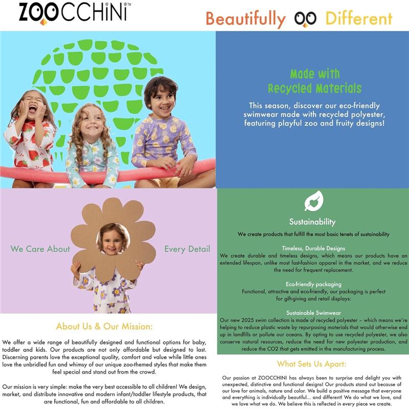 Zoocchini - Knit Swim Diaper 2 Pc Set, Mermaid Image 7