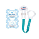 Mam Love & Affection - Daddy (2 Love & Affection Pacifiers & 1 Clip - Boy Image 1