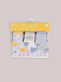 Baby Socks Trio - Happy Baby Vibes