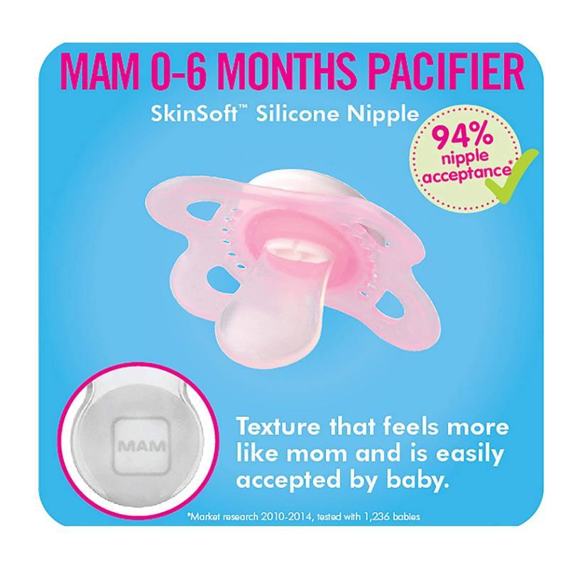 Mam Love & Affection - Daddy (2 Love & Affection Pacifiers & 1 Clip - Boy Image 2