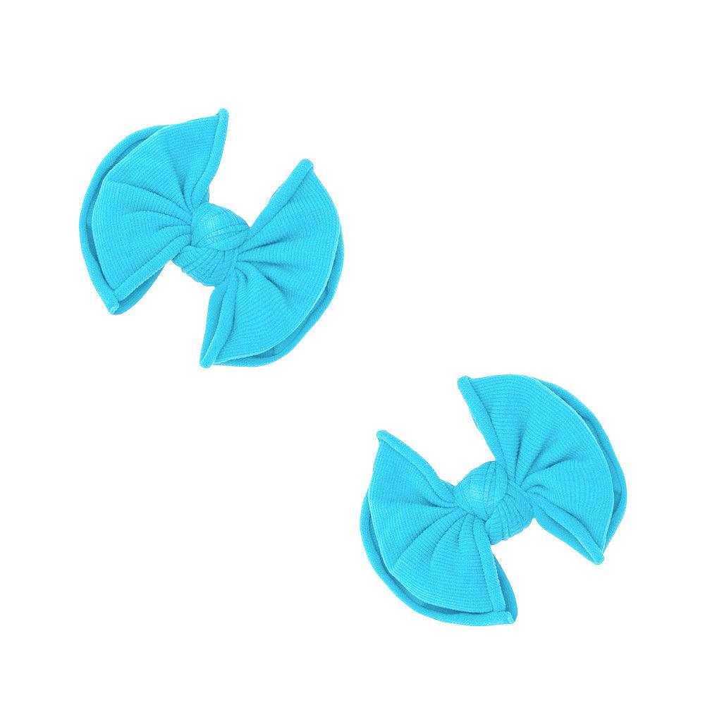2PK BABY FAB CLIPS: neon blue