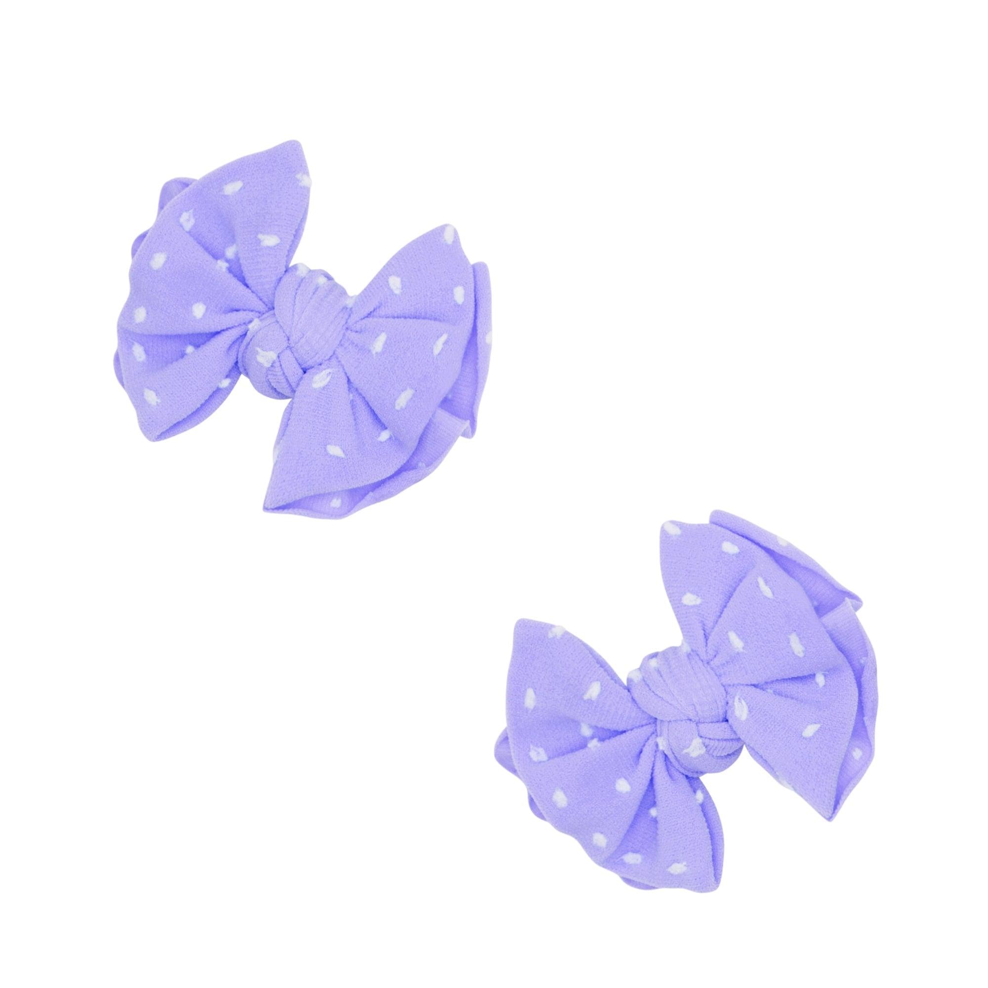 2PK BABY SHAB CLIPS: periwinkle dot
