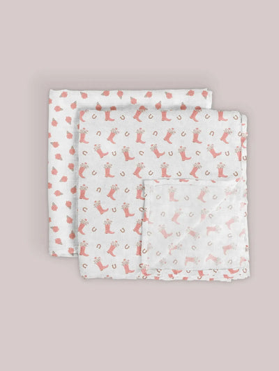 Swaddle Blanket Set, Bloomin' Boot Image 2