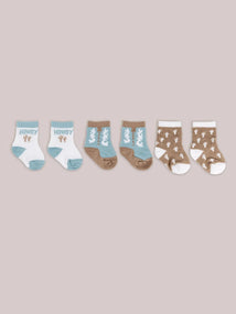 Baby Socks Trio -  Howdy Partner Blue