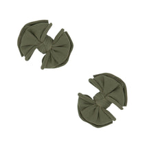 2PK BABY FAB CLIPS: army green