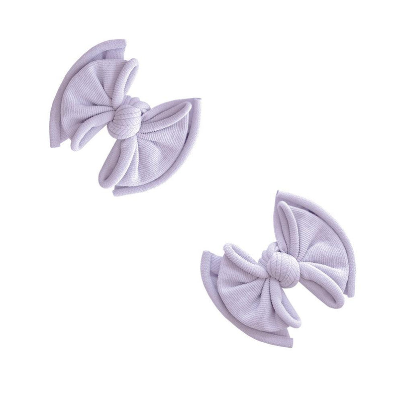 2PK BABY FAB CLIPS: light orchid