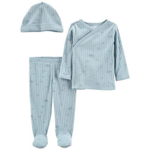 Carters - Baby Boy 3Pk Side-Snap Top & Pant Set, Blue Image 1