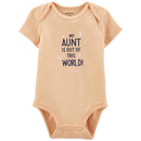Carter's - My Aunt Is Out Of This World Original Bodysuit, Orange Image 1