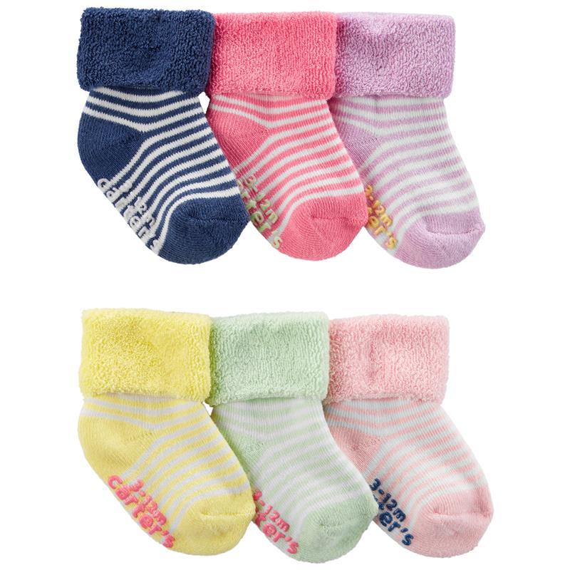 Carters - Baby Girl 6Pk Foldover Cuff Booties Image 1