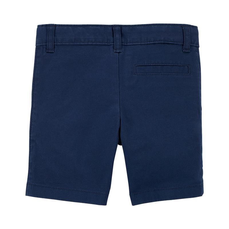 Carters - Baby Boy Flat-Front Chino Shorts, Navy Image 2