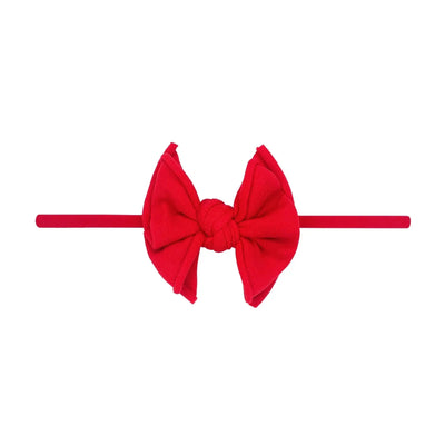 Baby Bling Bows red baby fab skinny headband with a red bow