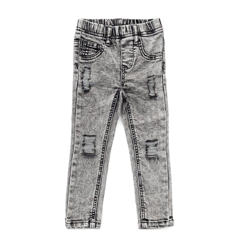 DISTRESSED JEANS - GREY WASH