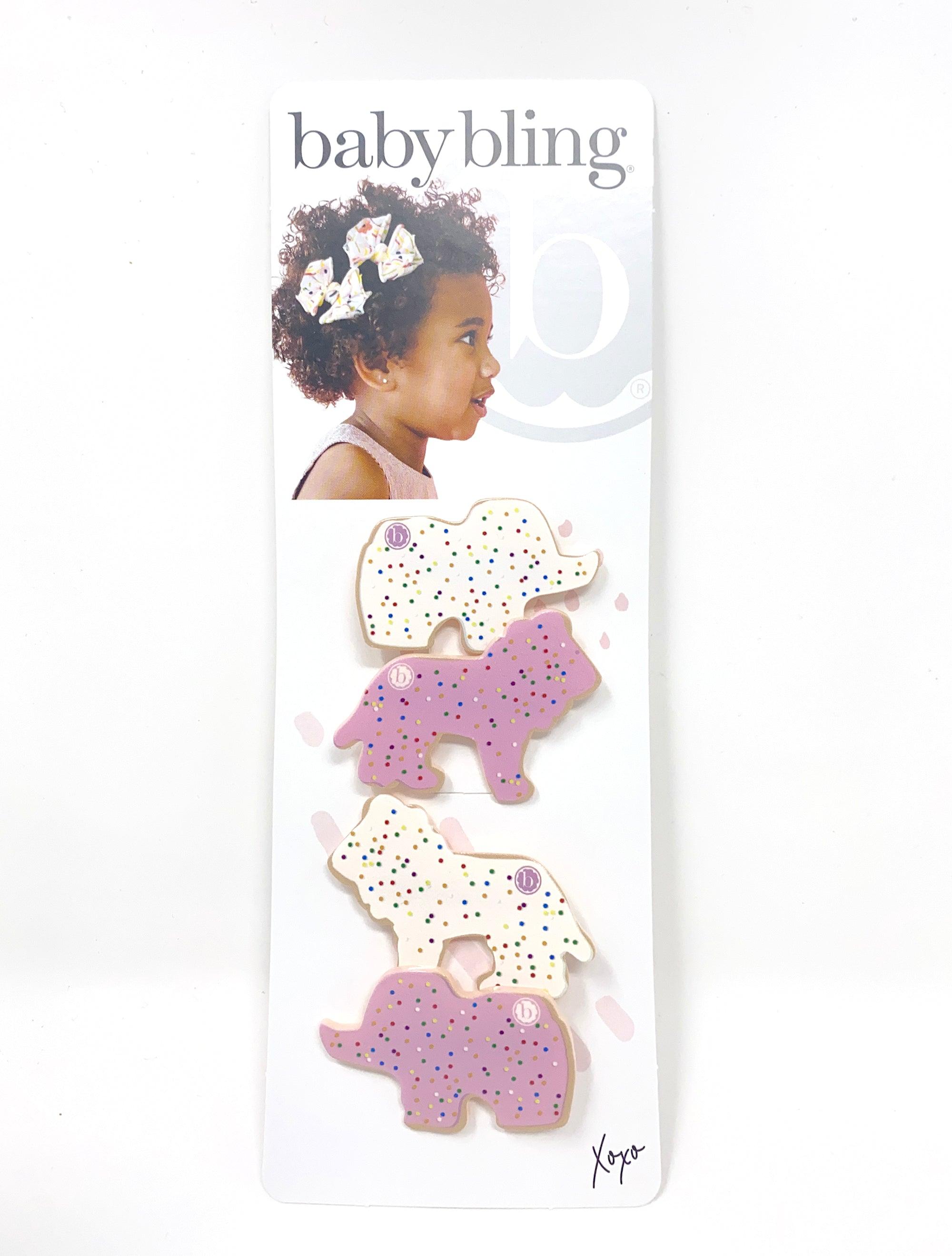 4PK NOVELTY RESIN CLIPS: animal cookies