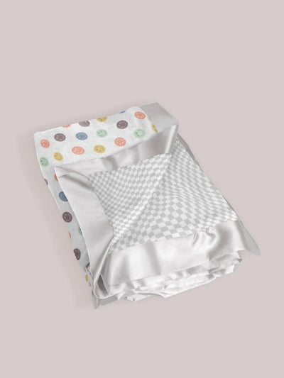Reversible Baby Blanket, Happy Baby Vibes Image 2