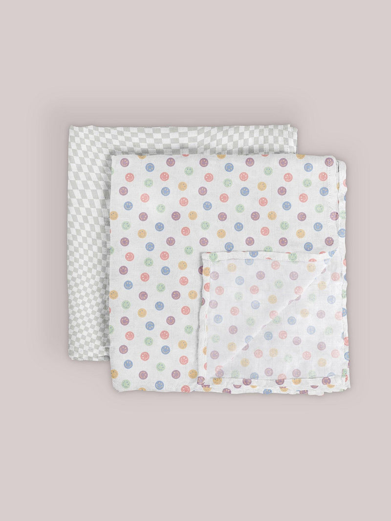 Swaddle Blanket Set - Happy Baby Vibes