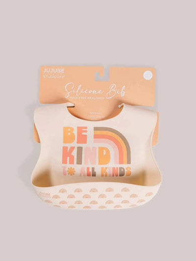 Silicone Bib, Be Kind Rainbows Image 1