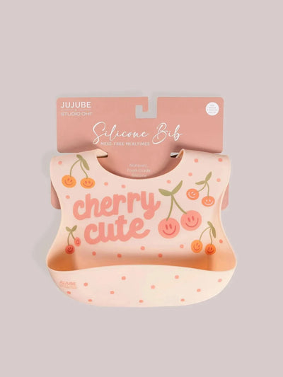 Silicone Bib, Cherry Cute by Doodle By Meg Image 1