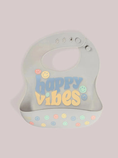 Silicone Bib, Happy Baby Vibes Image 2