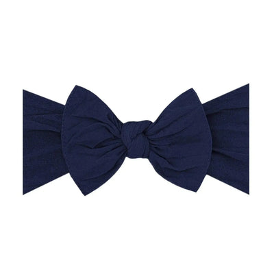 Baby Bling Bows navy blue knotted fabric headband for babies