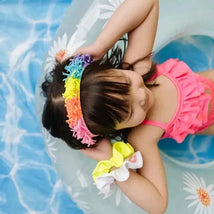 FRINGE HARD HEADBAND: neon rainbow