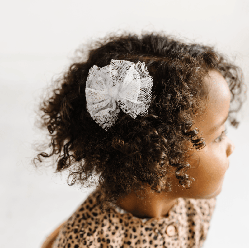 2PK TULLE BABY FAB CLIPS: white
