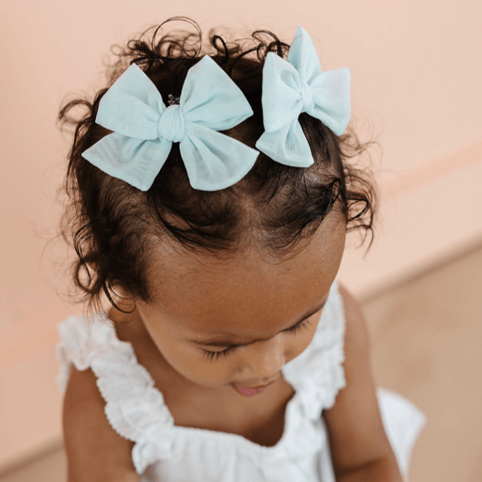 2PK TULLE BABY BLOOM CLIPS: sky