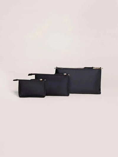 3-Piece Pouch Set, Black Image 2