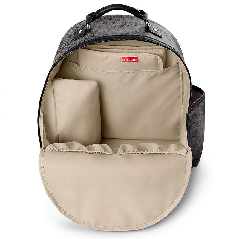 Skip Hop - DECO Saffiano Diaper Backpack, Grey Image 5