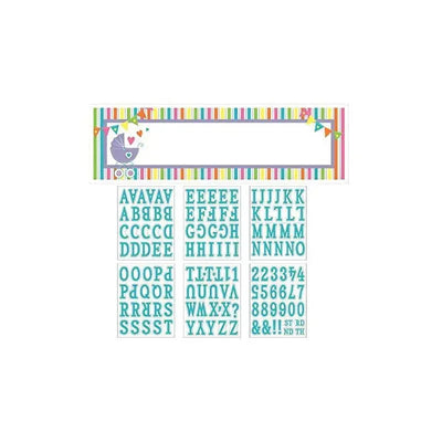 Amscan Baby Brights Customizable Neutral Giant Sign Shower Party Banner Decoration, Plastic, 65 x 20, Pack of 121 Image 1