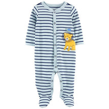 Carters - Baby Boy Lion Snap-Up Cotton Sleep & Play, Blue Image 1