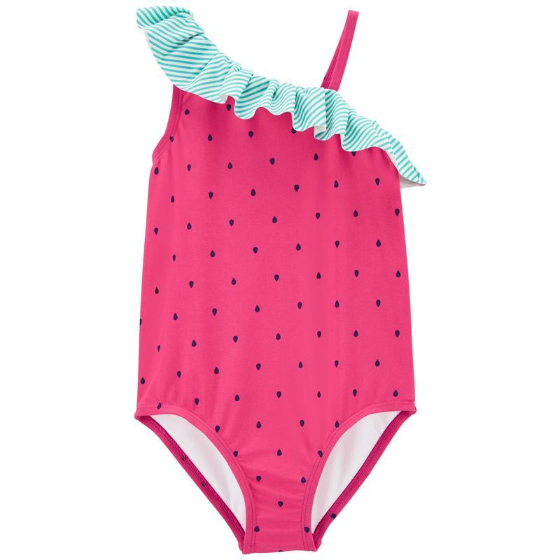 Carters - Baby Girl Watermelon Swimsuit, Pink Image 1