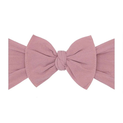 Mauve Baby Bling Bows knotted fabric hair bow