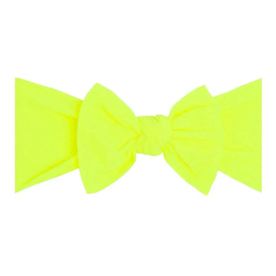 Baby Bling Bows neon safety yellow knot headband for babies