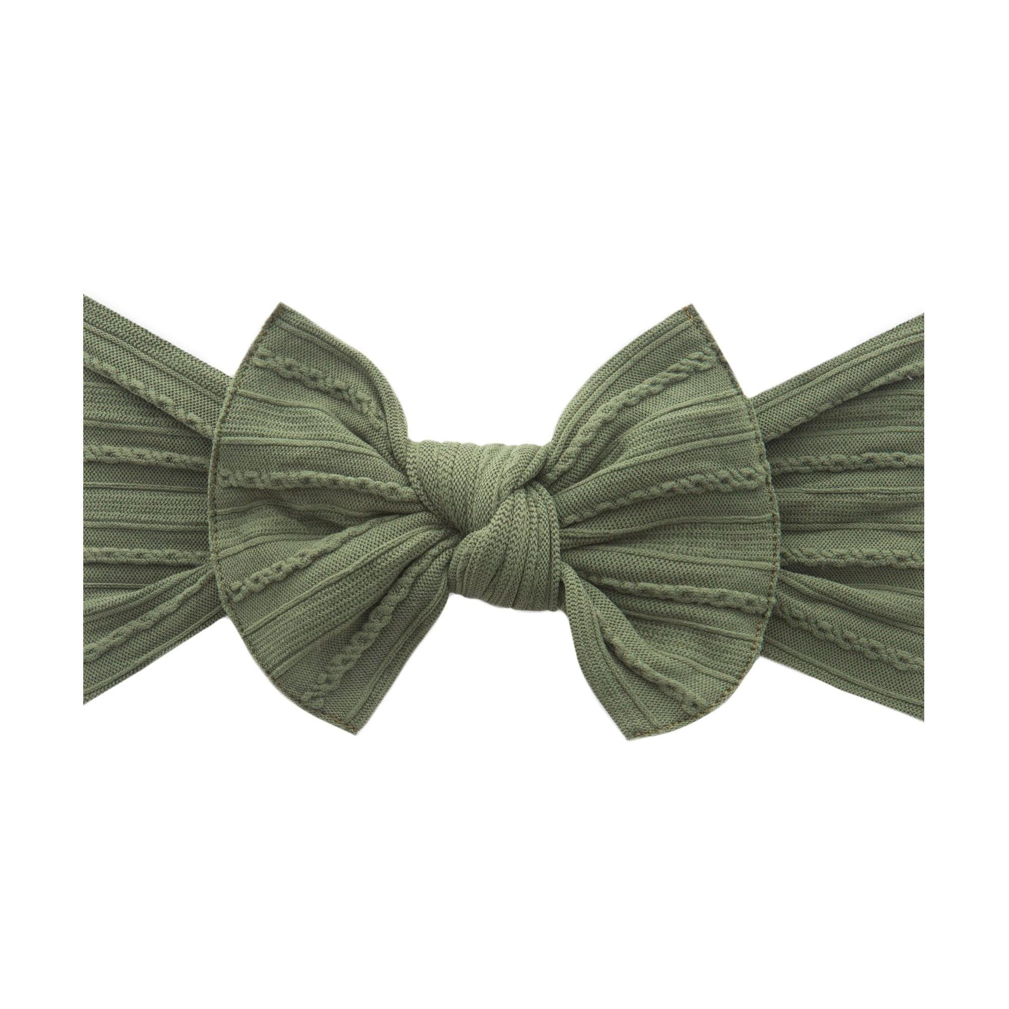 CABLE KNIT KNOT: army green