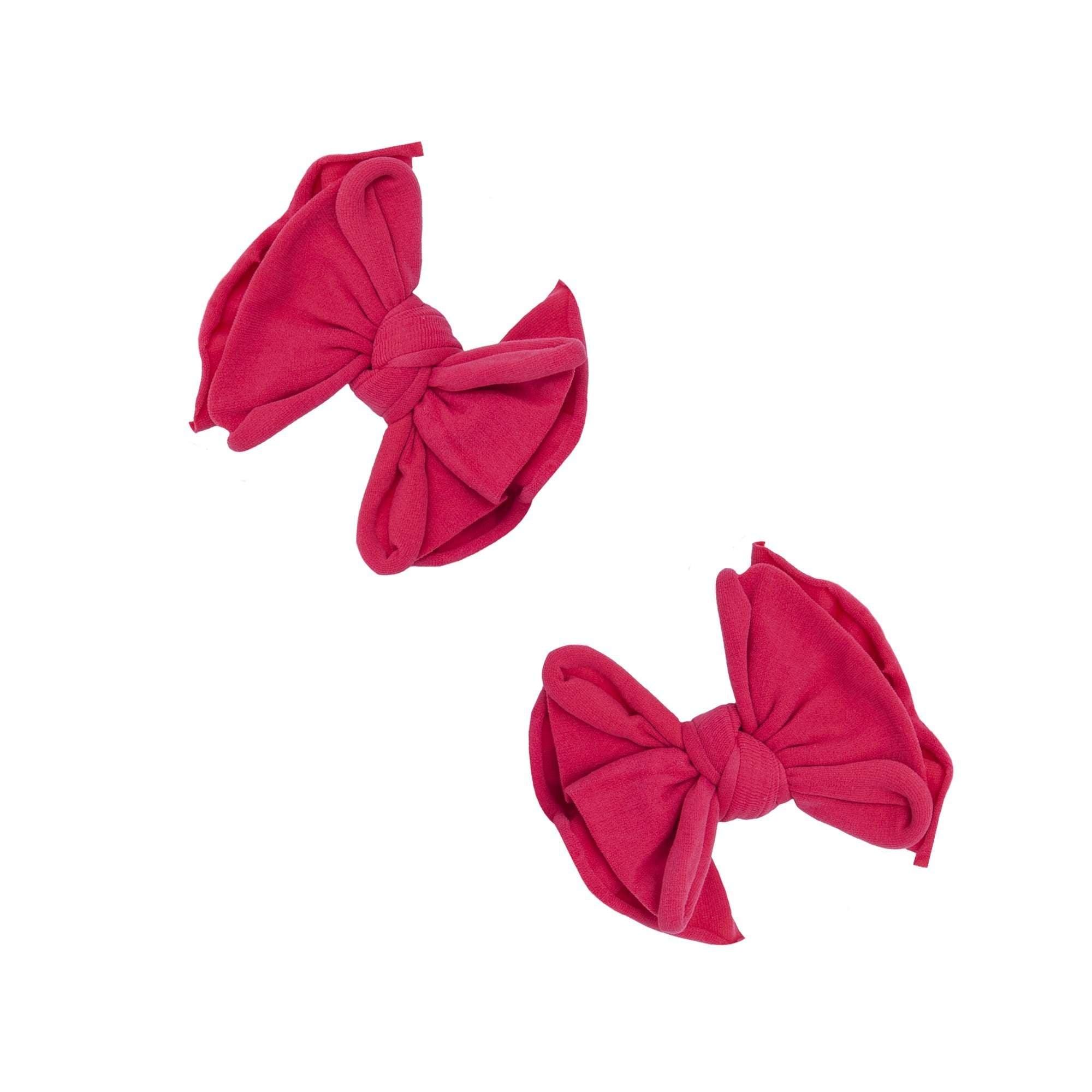 2PK BABY FAB CLIPS: cranberry